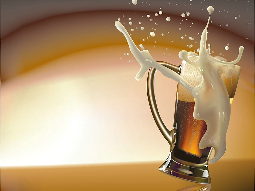 Bier, Glas, abstrakt HD-Hintergrundbild
