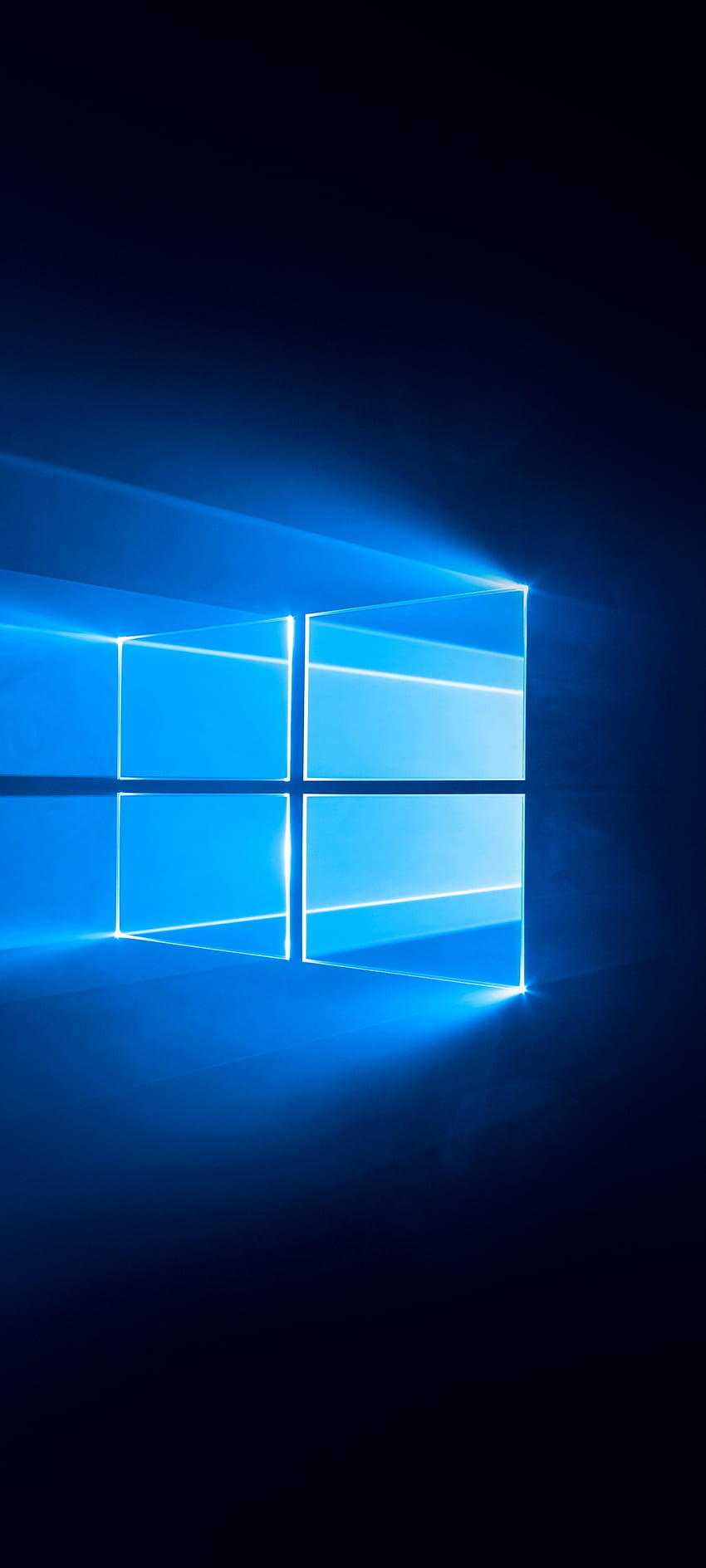 Windows 10, тъмен, син фон, , , технология, Windows 10 светъл HD тапет за телефон