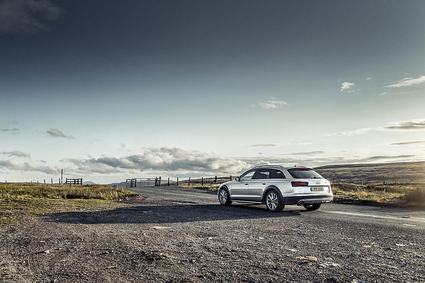 Audi, automobili, vista laterale, argento, argenteo, Avant, Quattro, A6 Sfondo HD