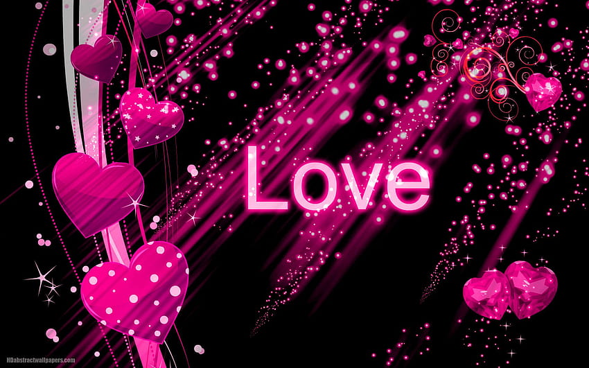 Cute pink hearts background love HD wallpapers | Pxfuel