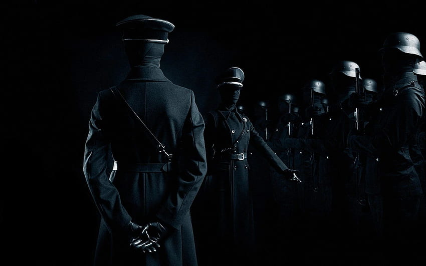 uniforme, nazis, soldado, oscuro, sencillo fondo de pantalla