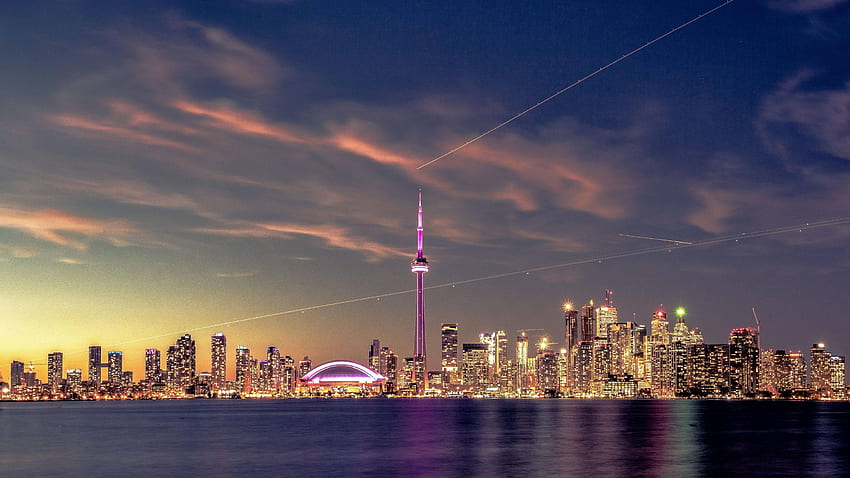 Toronto Ontario Cityscape In Sunset , City , , and Background, Torento HD wallpaper