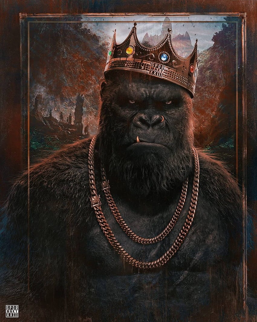 Legendär auf Twitter im Jahr 2021. King Kong Art, King Kong, King Kong Skull Island, 3D King Kong HD-Handy-Hintergrundbild