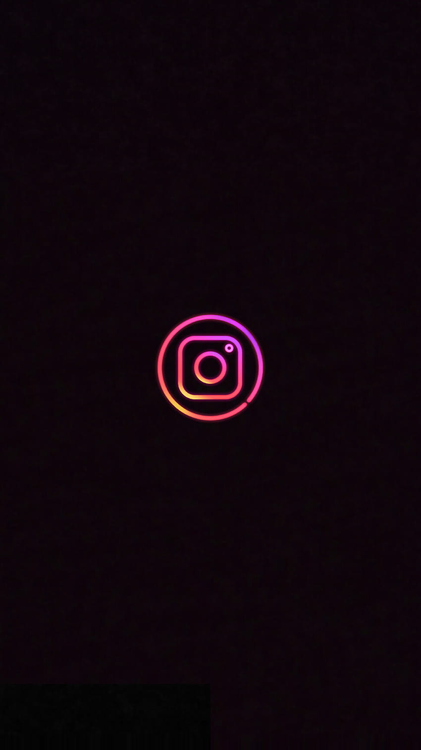 Instagram, neon, społecznościowy, czarny, media Tapeta na telefon HD