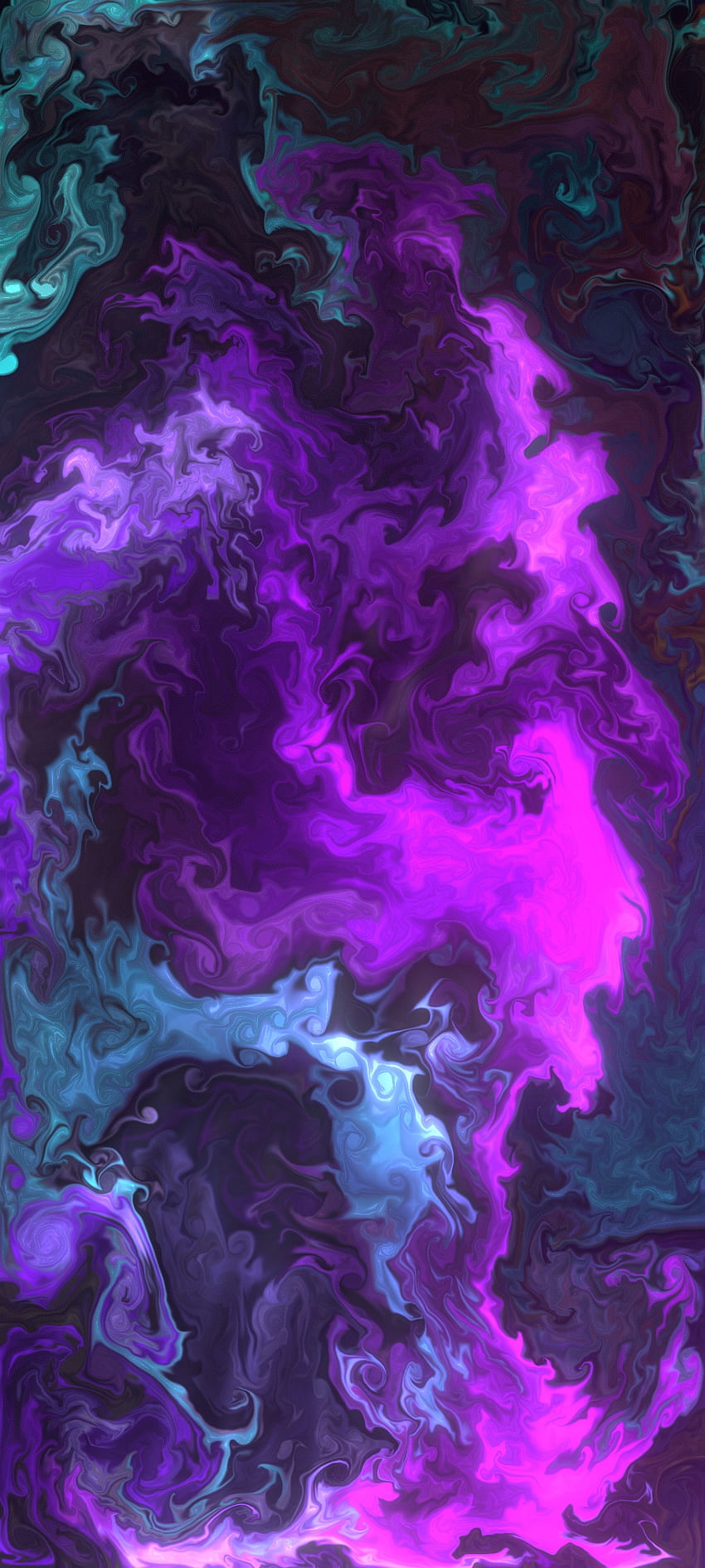 Purple fluid, art, pink, blue, liquid HD phone wallpaper