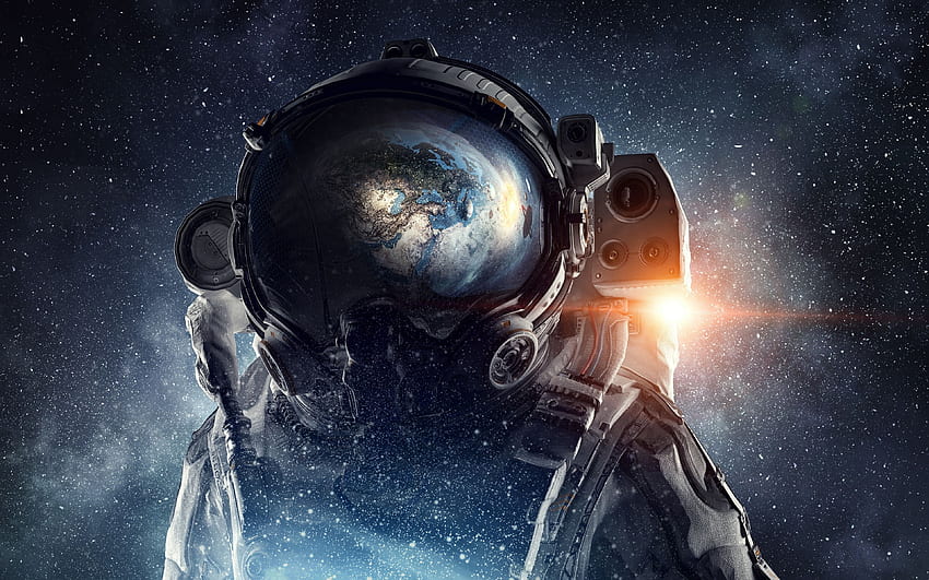 Astronot Galaxy Space Stars Seni Digital, Artis,, Astronot Wallpaper HD