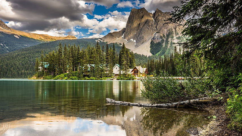Канада Национален парк Йохо, Emerald Lake Lodge, 3840 X 2160 Национална гора HD тапет