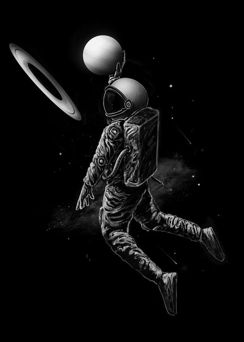 Astronaut , Space artwork, Astronaut Black and White HD phone wallpaper