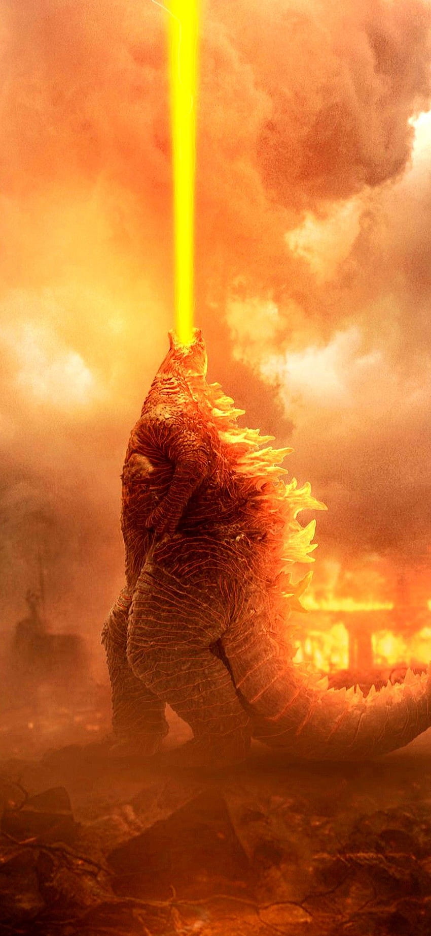 Godzilla de fuego. Godzilla, monstruos Kaiju, Godzilla ardiente fondo de pantalla del teléfono