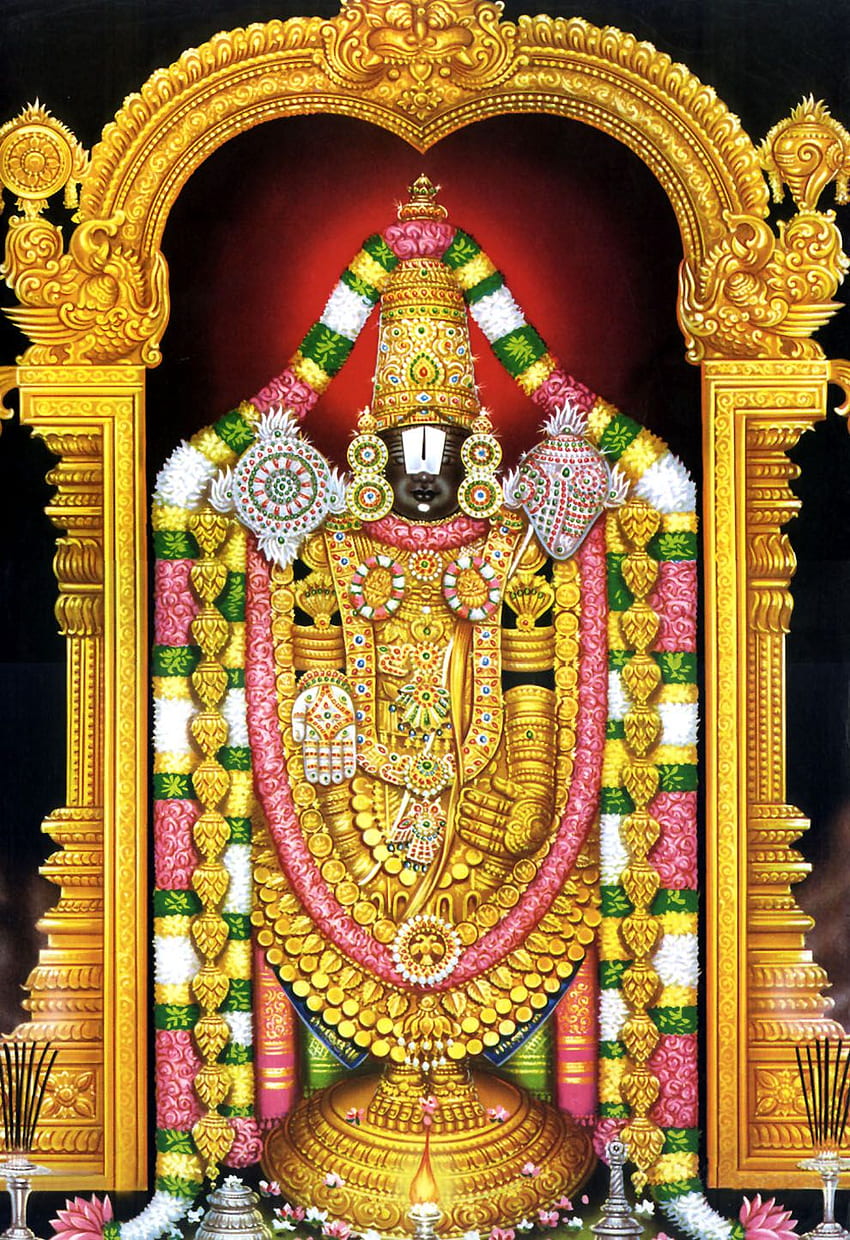 Индуски бог: Господ Венкатешвара HD тапет за телефон