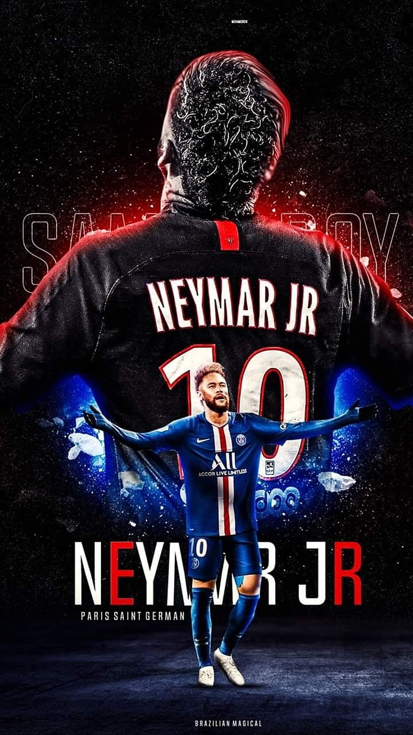 Neymar JR 10, fútbol, ​​azul, psg, neymar jr, fútbol fondo de pantalla del teléfono