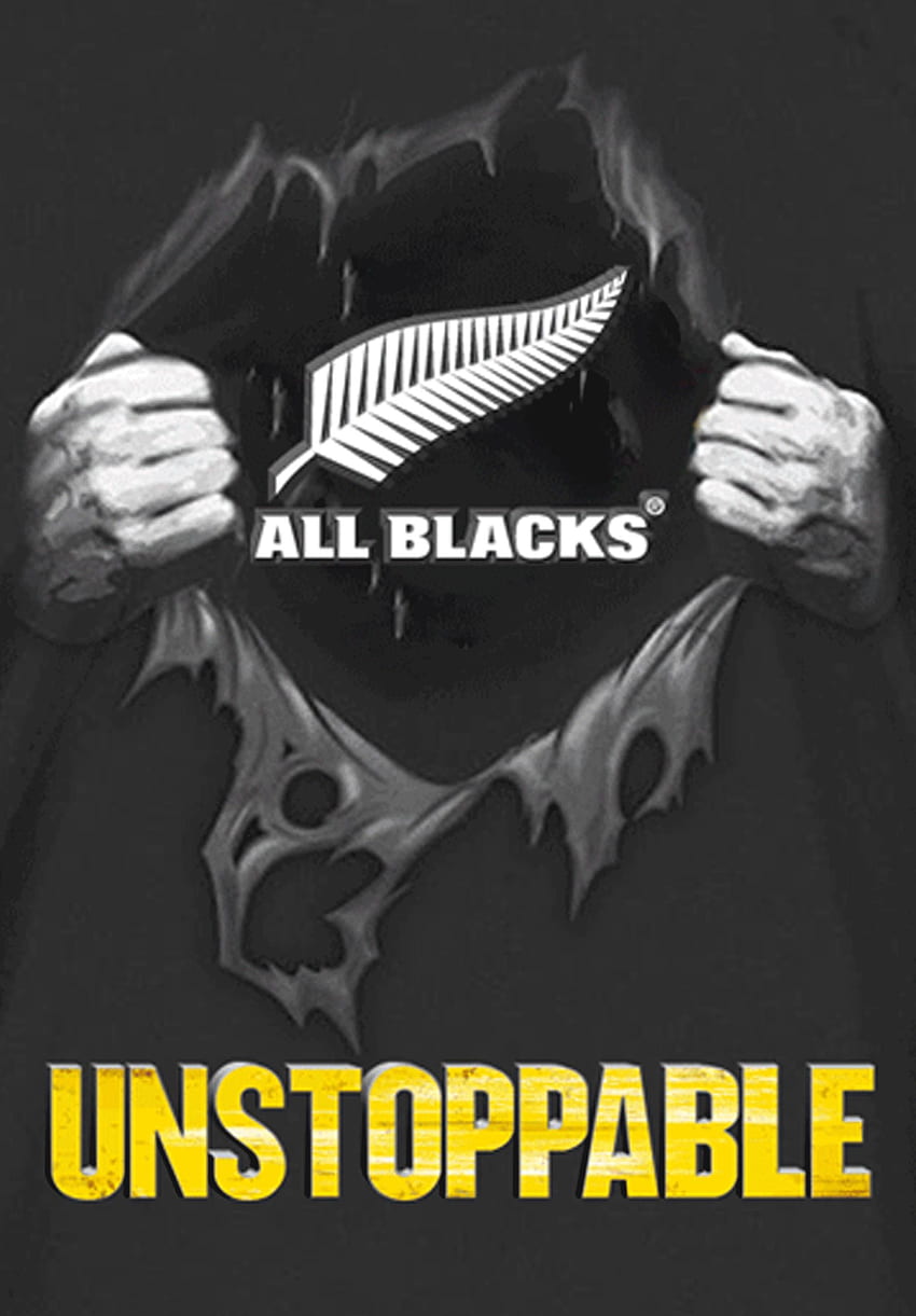 Affiche All Blacks Rugby Unstoppable créée par Gordon Tunstall à l'aide d'Adobe hop - 2016. Joueur de rugby, Sportif, Rugby, New Zealand Rugby Fond d'écran de téléphone HD