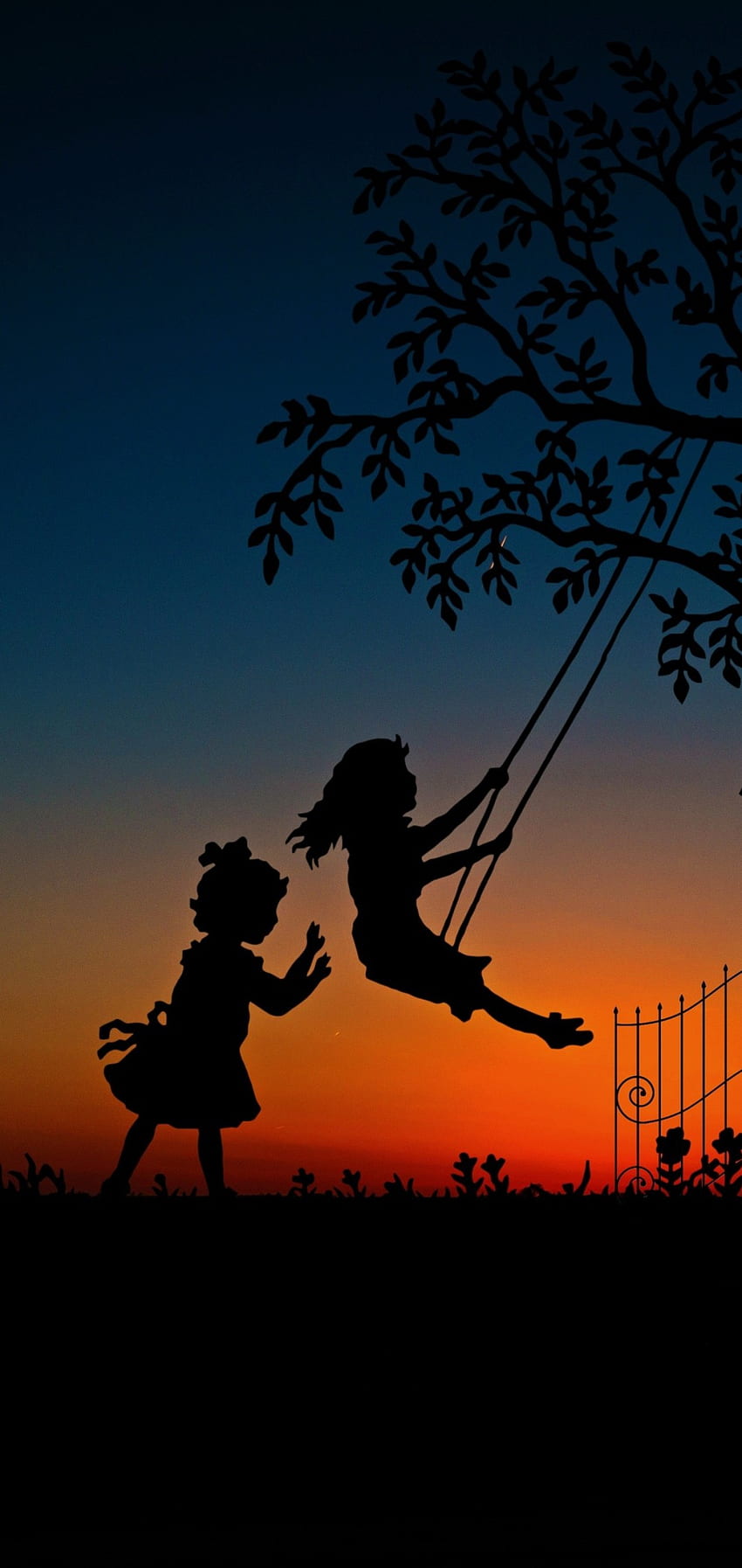 cute iphone , sky, swing, silhouette, tree, graphy - Use, Silhouette iPhone HD phone wallpaper