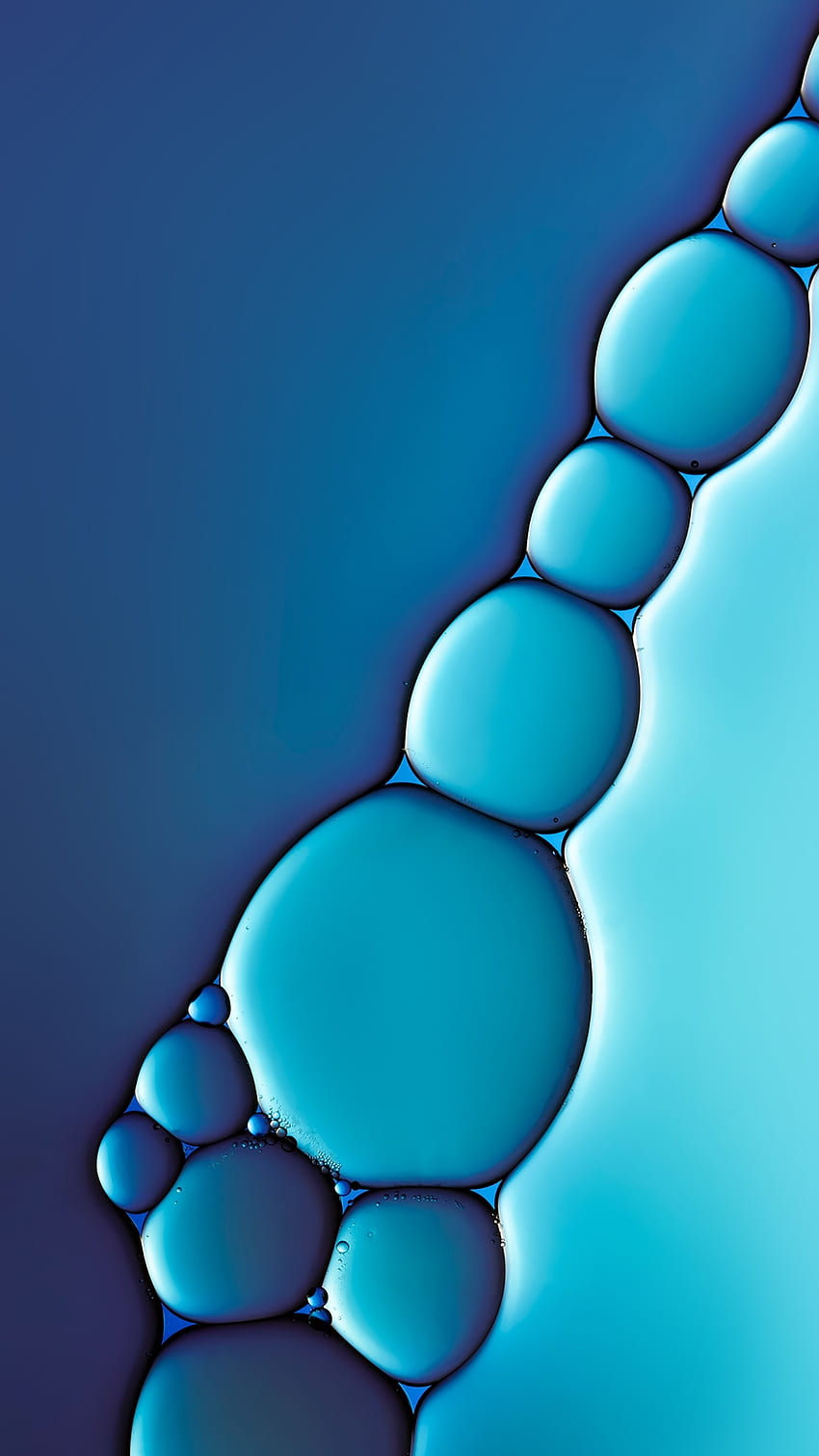 Blue bubbles, liquid, marco HD phone wallpaper