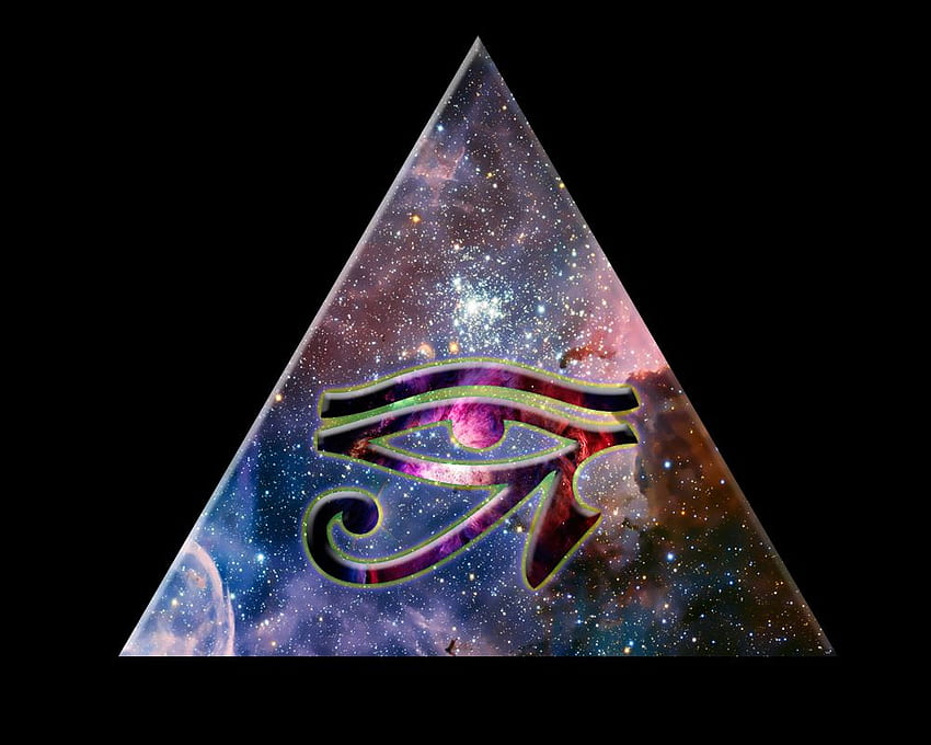 Desenho de tatuagem Olho de Hórus e Pirâmide papel de parede HD
