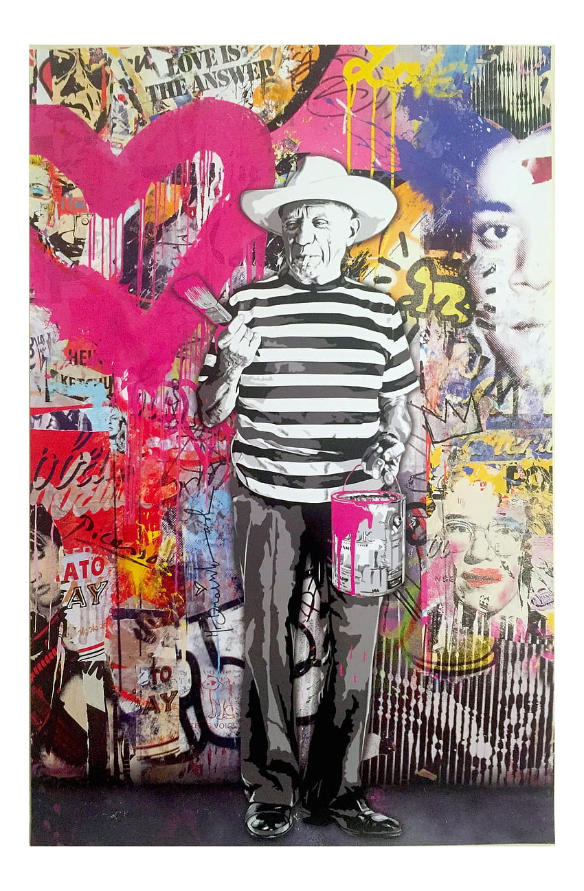 M. Brainwash Picasso Authentique Lithographie Impression Pop Art Poster Fond d'écran de téléphone HD