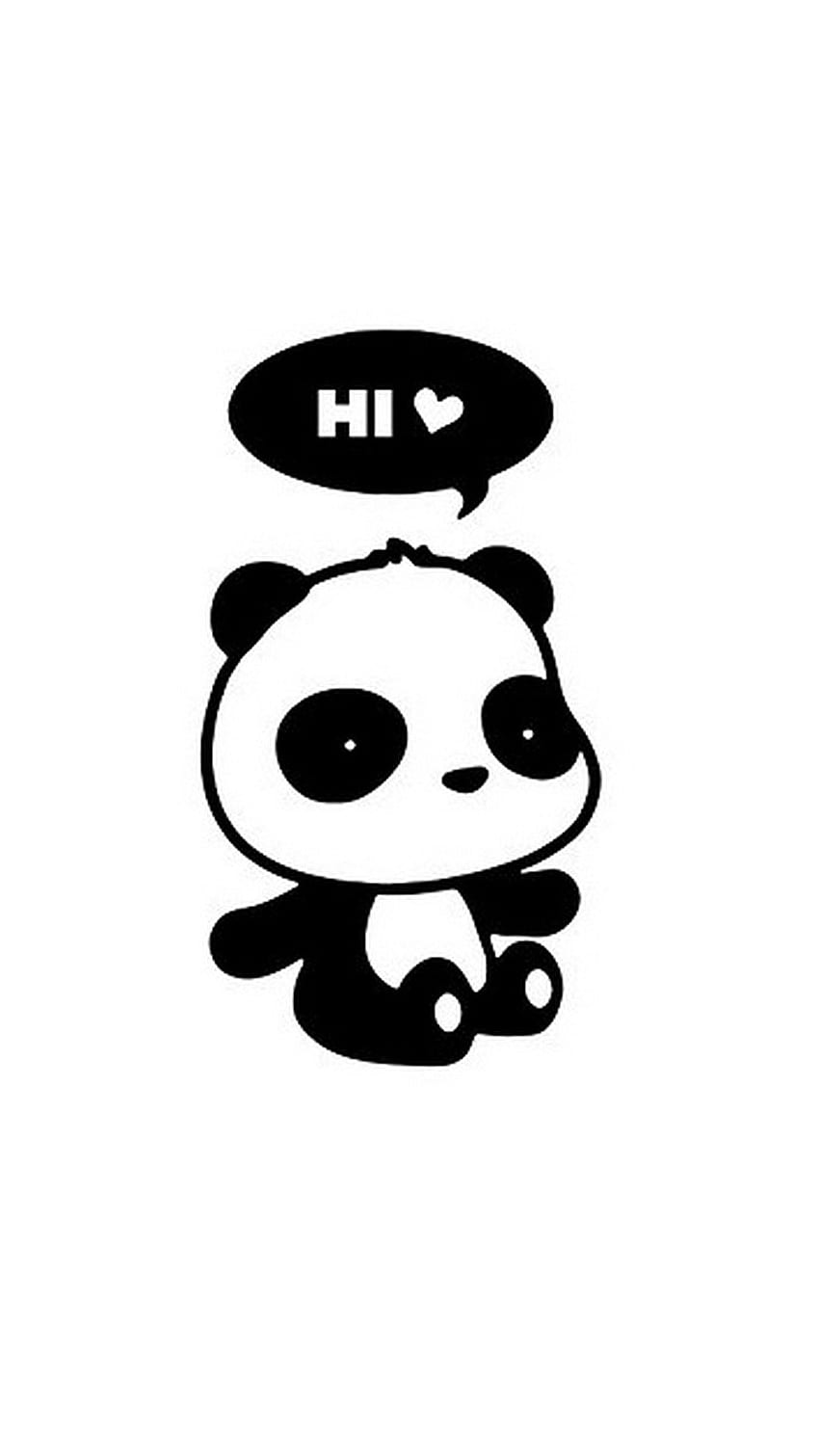 Panda and Background, Small Cute Cartoon Panda HD phone wallpaper