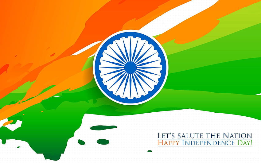 Честит Ден на независимостта Трикольор на индийското знаме HD тапет