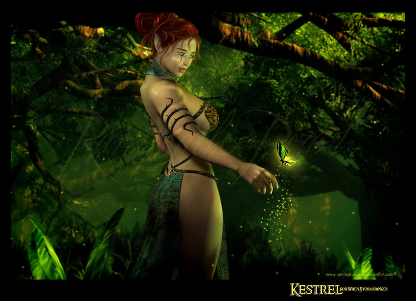 Fantasie, Elfe, 3d, grün HD-Hintergrundbild