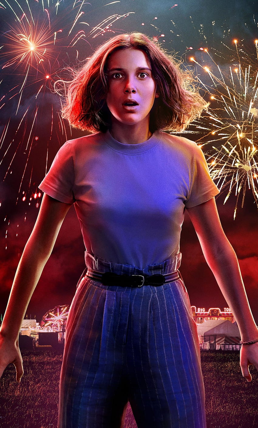 Millie Bobby Brown como Eleven Stranger Things 3 Poster iPhone 6 plus , TV Series , e Background, 11 e Mike Stranger Things Papel de parede de celular HD
