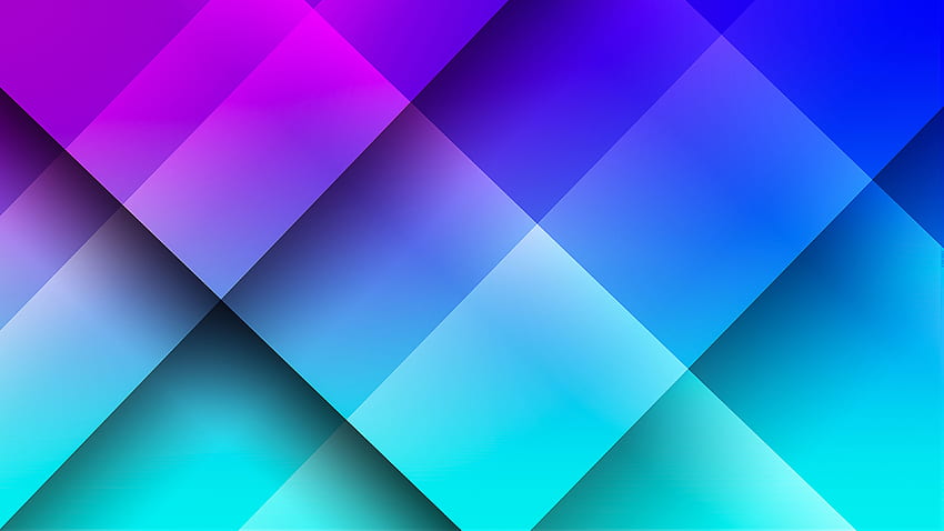 Purple Dark Blue Turquoise Blue Square Shapes Art Pattern Abstract HD wallpaper