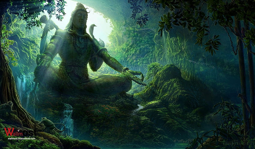 Har Har Mahadev Full , - Lord Shiva w lesie - - Tapeta HD