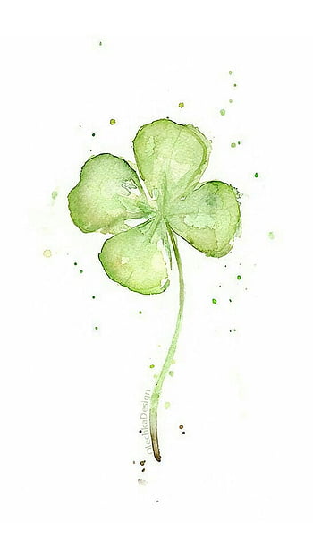 Premium AI Image  Green clover wallpapers that are green and have a four  leaf clover on it