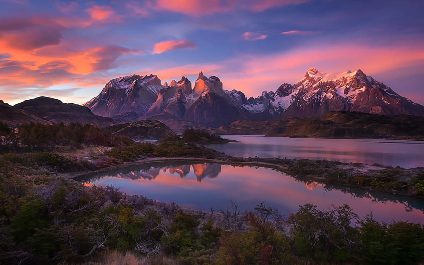 South America Patagonia Andes Mountains Lake Macbook Pro Retina , , Background, and HD wallpaper