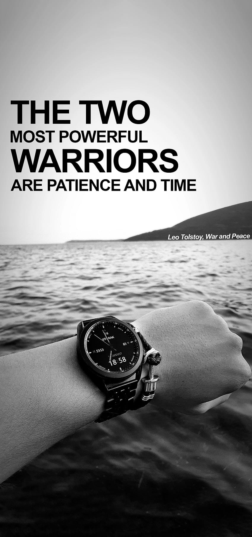 Time quote, sky, warrior, peace, tolstoy, war, saying, text, sea HD phone wallpaper