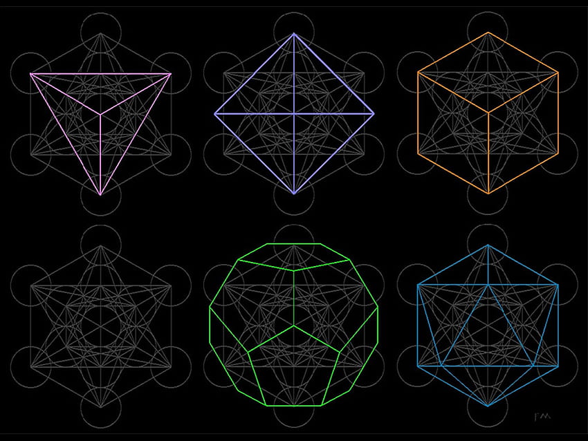 神聖な幾何学がどのように役立つか、メタトロンの立方体 高画質の壁紙
