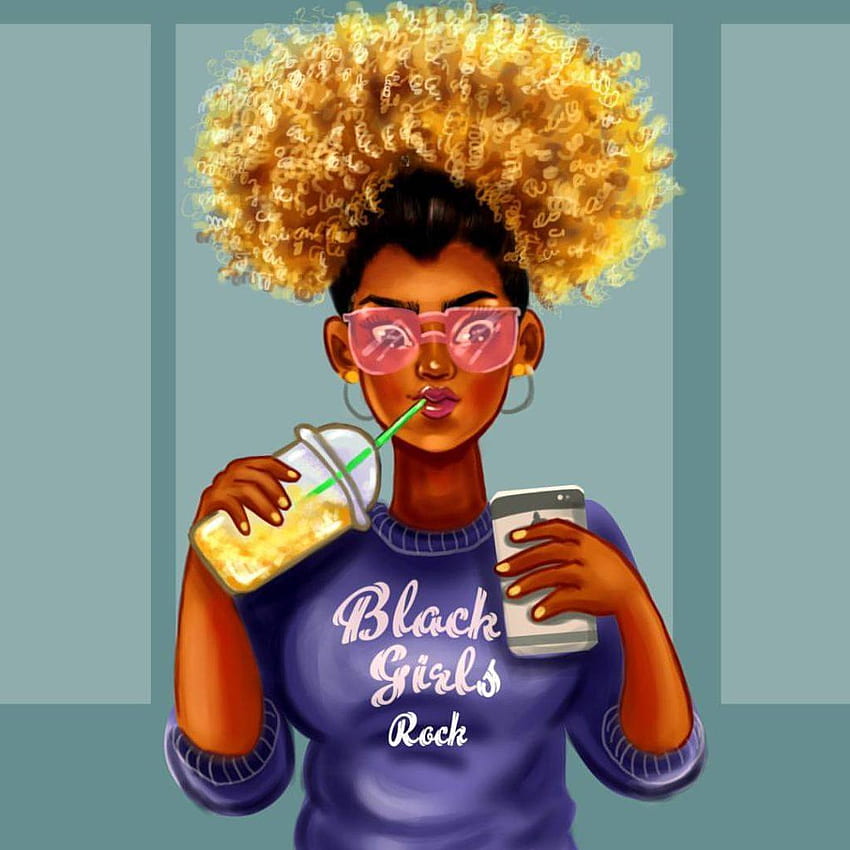 Jolies filles noires, Afro Lady Fond d'écran de téléphone HD