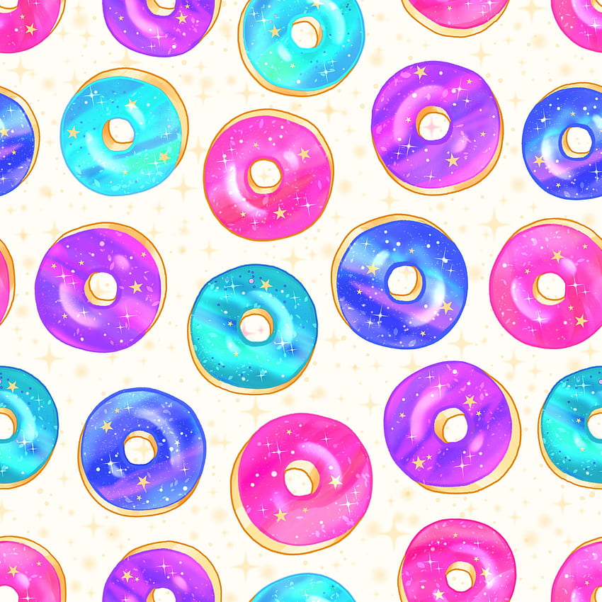 갤럭시 도넛, 도넛 패턴 HD 전화 배경 화면