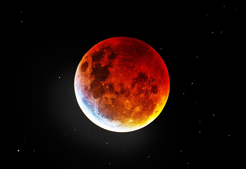 Blood Moon , , Space, Orange Space HD wallpaper