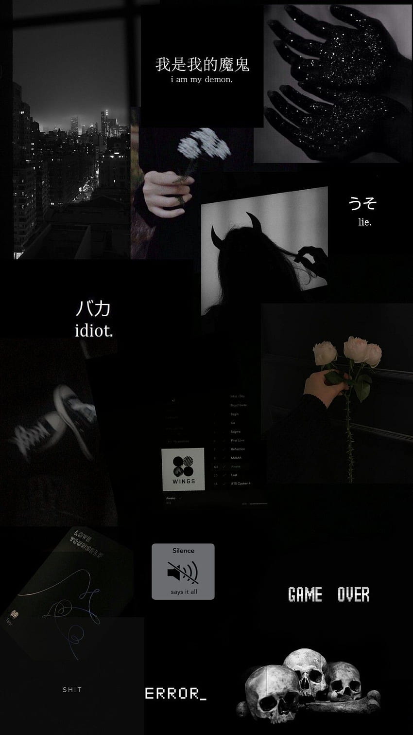 Aesthetic collage. Galaxy , cantik iphone, iphone ungu, Black Aesthetic ...
