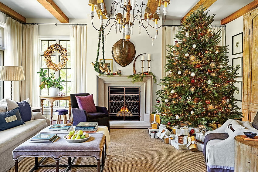 Christmas Living Room, Decoration, Room, Christmas, Living HD wallpaper