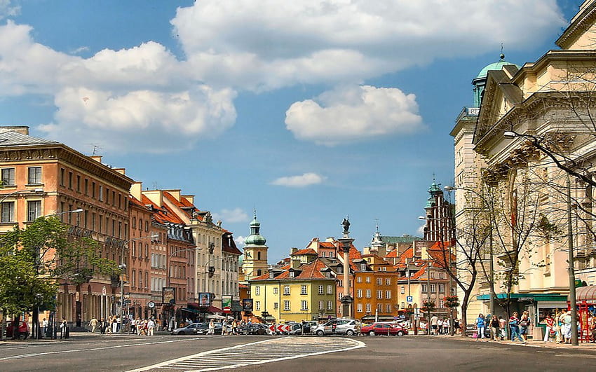 Варшава - Стария град, стар, полски, град, варшава стар град, Полша, варшава HD тапет