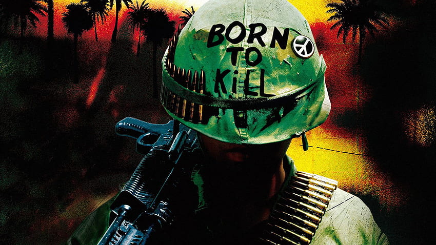 Black assault rifle , Full Metal Jacket, artwork, gun, Vietnam War , Vietnam War PC HD wallpaper