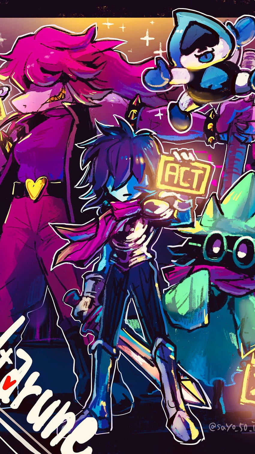 Los Héroes, Deltarune, Undertale Fondo De Pantalla Del Teléfono | Pxfuel