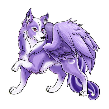 Drawn Wolf Winged Wolf  Wolf Oc With Wings  Free Transparent PNG Clipart  Images Download
