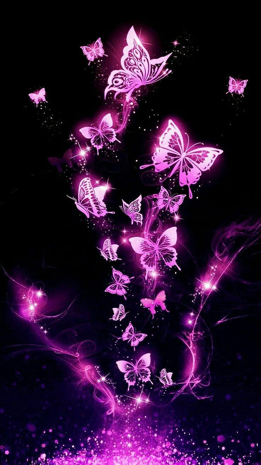 Kupu-kupu ungu, Kupu-kupu Galaxy wallpaper ponsel HD