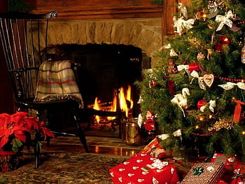 Christmas Fireplace Animated Fireplace Live HD wallpaper | Pxfuel