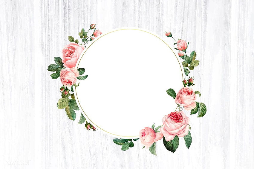 vector premium de marco redondo floral, flor circular fondo de pantalla
