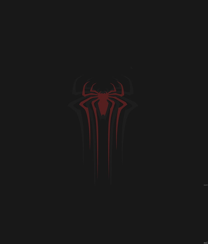 Merah, logo, manusia laba-laba, minimal wallpaper ponsel HD