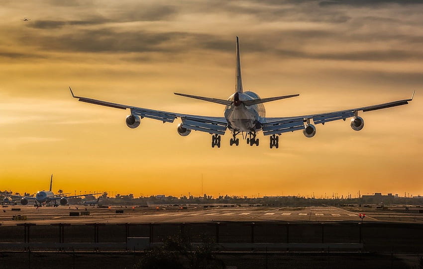 747, British Airways, Hafen Internationaler Flughafen HD-Hintergrundbild
