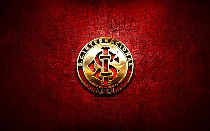 Internacional FC, goldenes Logo, brasilianische Seria HD-Hintergrundbild