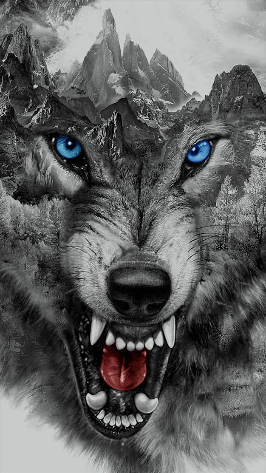 Best Angry ethnic wolf (8 + ) HD phone wallpaper