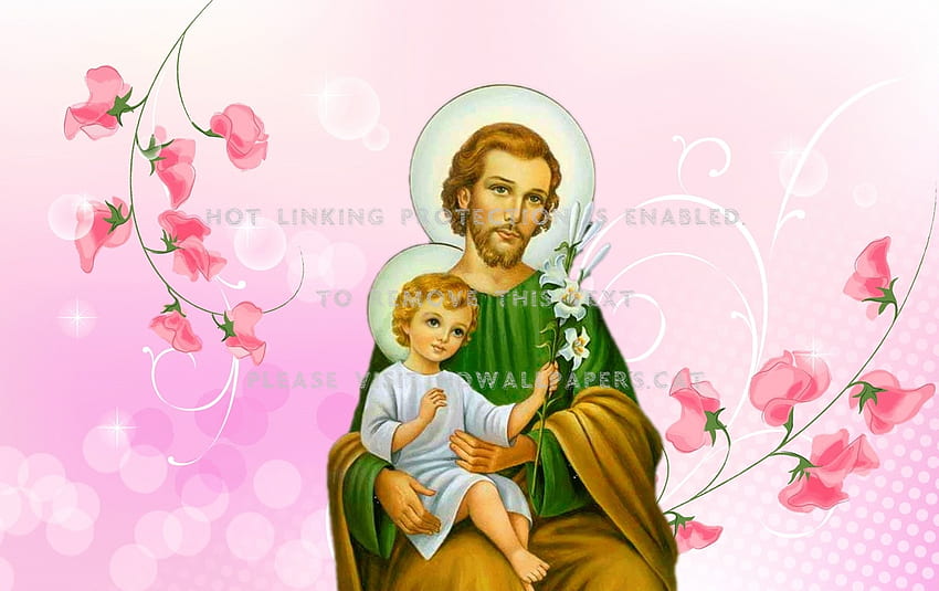saint joseph and christ father jesus HD wallpaper