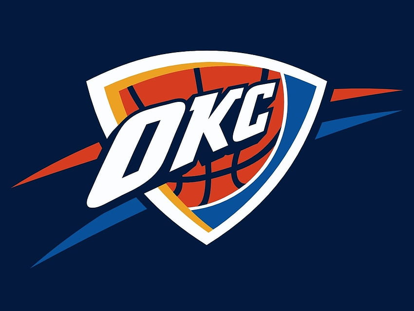 i - Лого на Оклахома Сити Тъндър - NBA OKC. Ай Пад HD тапет