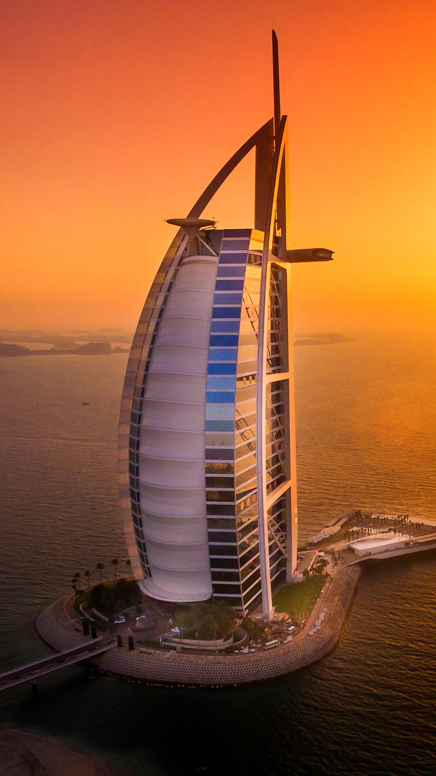 Künstlicher Burj Al Arab, arabischer Mann HD-Handy-Hintergrundbild