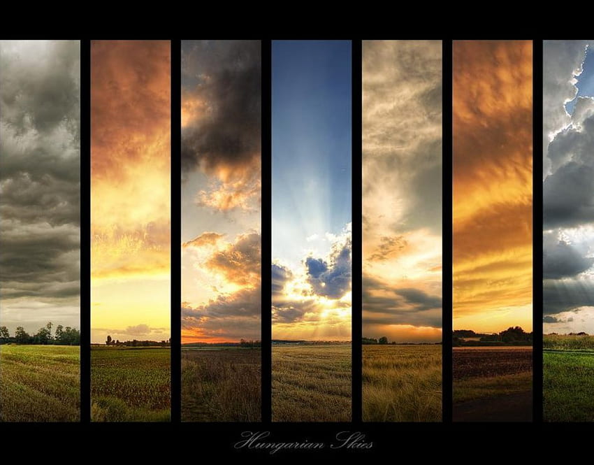 Унгарско небе, пейзаж, небе, природа, Унгария, унгарски HD тапет